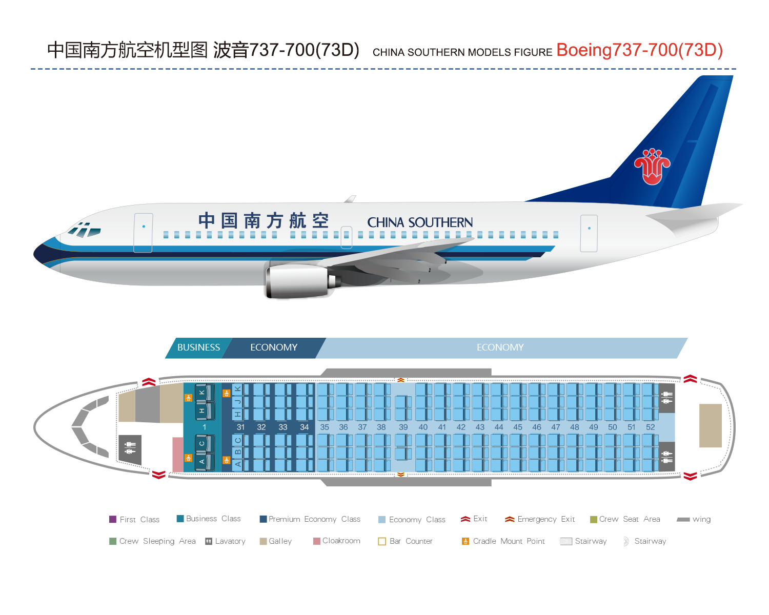 Boeing 737 800 расположение кресел